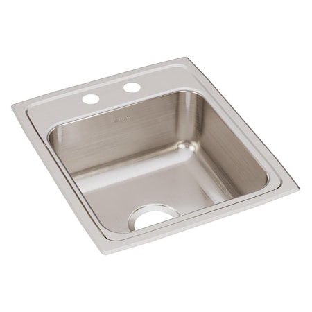 Elkay Lustertone Ss 17X20X7.6 Single Bowl Drop-In Sink With Quick-Clip LRQ17202